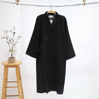 Bathrobe Men Shower Spring and Summer Cotton Nightgown Couple Men Kimono Yukata Pajamas Cardigan Striped Robe Sleepwear Homewear