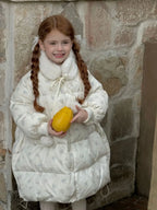 2025 Winter New Down Coat Korean Fashion Princess Floral Print Warm Cotton-padded Outerwear Kids Casual Sweetheart Parkas