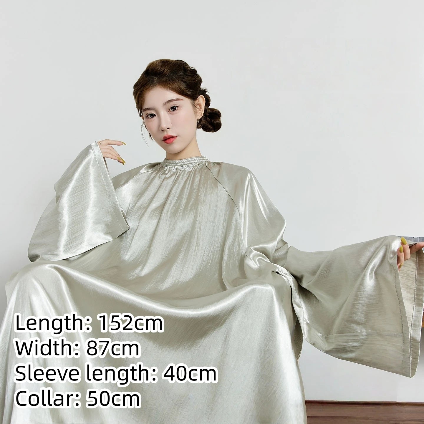 Large Size Hair Salon Hair Cutting Wrap Long Sleeve Hairdresser Robe Anti Hair Gown Barber Hairdressing Cloak Barbershop Apron