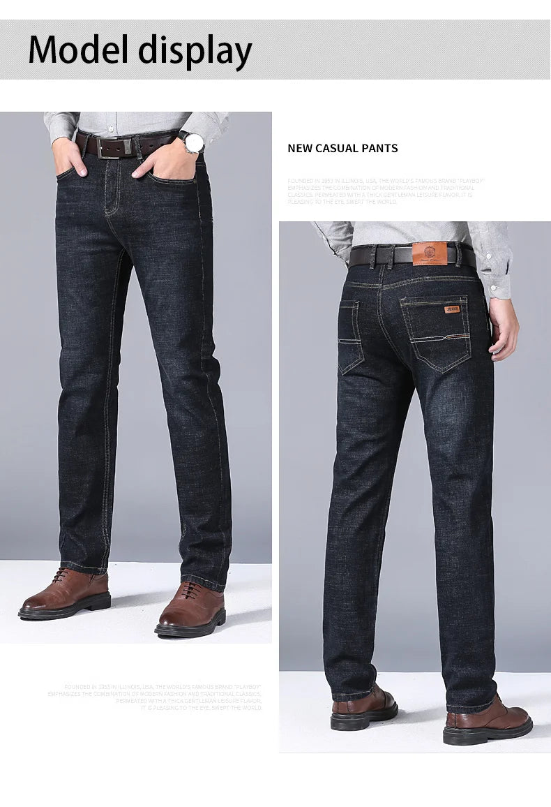 New Men Classic Jeans  Denim Overalls Mens Pants Size 32-38