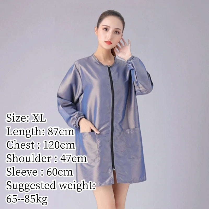 Hair Salon Work Clothes Pet Grooming Uniforms Long Sleeve Beauty Salon Smock Barber Shop Hairdresser Robe Anti Hair Gown Y1206