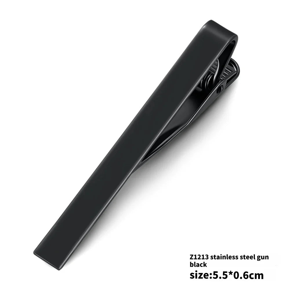 Tie Clips for Men's Metal Necktie Bar Dress Shirts Tie Pin for Wedding Ceremony Metal Silver Color Tie Clip Man Accessories