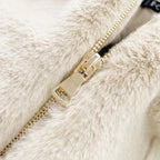 Winter Women's Casual Cotton Jacket With Hooded Artificial Fur Effect Elegant European Style Mid Age Loose Fit Coat