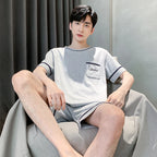 Men Pajamas Short Sleeve Shorts