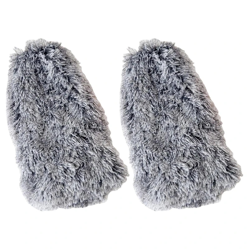 Colorful Furry Plush Leg Warmers Women Girl Winter Soft Thick Fuzzy Boot Cuffs Leg Sleeves Covers Footless Calf Socks Streetwear