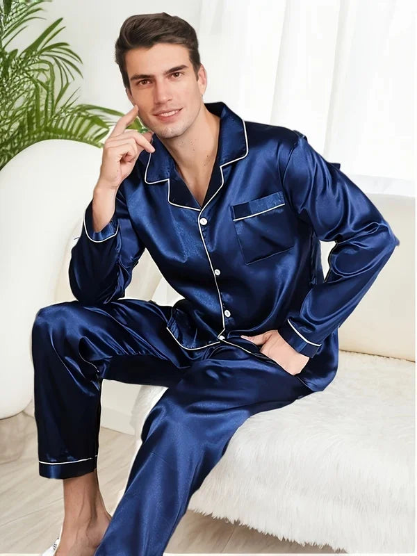 Men Pajamas Set Winter Sleepwear
