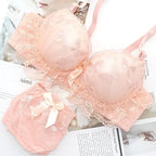 lingeries for woman Hot Sale Female Underwear Sexy Lingerie Set For Girls cute Wireless Lace Lingerie panties Set  Bra Underwear