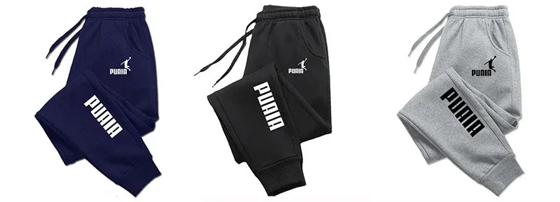 Men's Pant PUAIA Print s Autumn/Winter New Sport Jogging Trousers Fitness Loose Fit Clothing Solid Color Outfit Streetwear Pants