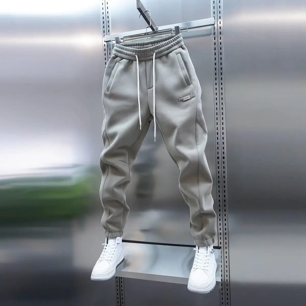 Men's Pants - Solid Color Casual Pants, Sweatpants
