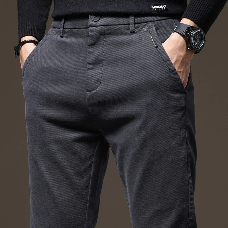 Fall High-End Casual Pants Men's Wear-Resistant Versatile Busin West Pants Trendy Loose Straight Long Pants for Men