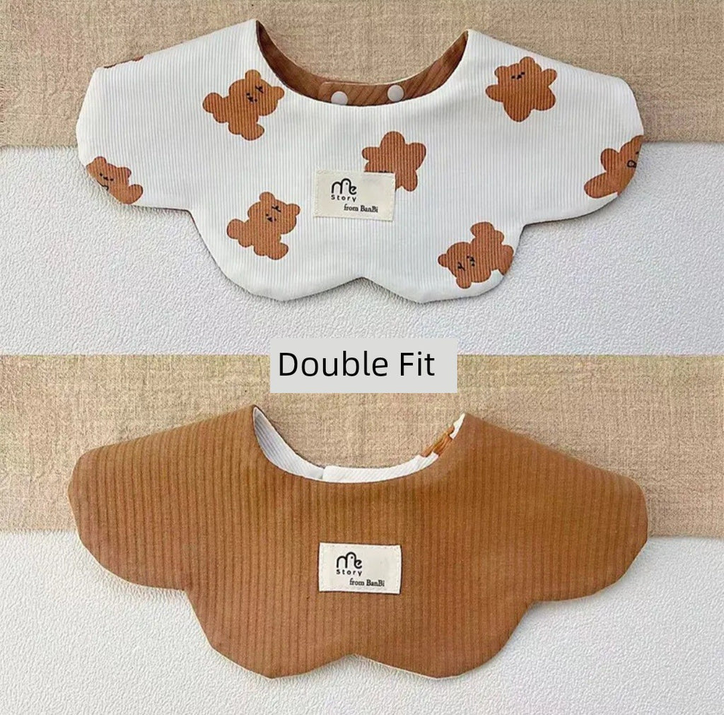 [2] Baby double-sided saliva towel ins K-style New arrival baby cotton bib Easiest for match double-sided saliva pocket bib