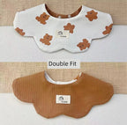 [2] Baby double-sided saliva towel ins K-style New arrival baby cotton bib Easiest for match double-sided saliva pocket bib