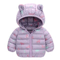 Baby Girls Hooded Down Jackets For Kids Coats Autumn Boys Cartoon Warm Jacket Coat Jacket Toddler Girl Zipper Jacket Outerwear