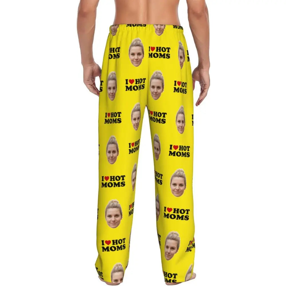 I Love Hot Moms Custom Pajama Pants