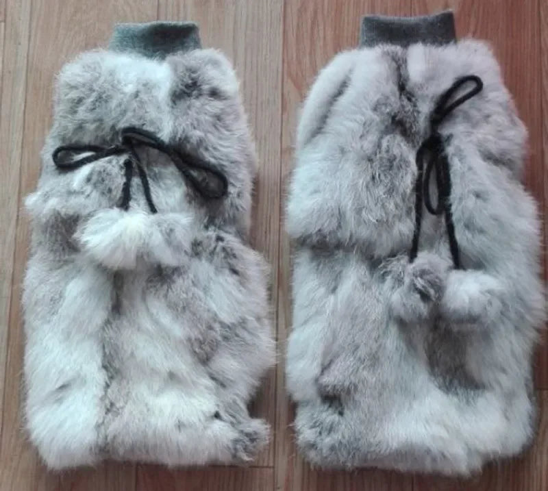 Warm Spring Women Fur Leg warmer With Rabbit Fur Leg warmer Girls Over Knee For Atumn and Winter 2018 Fashion polainas mulher