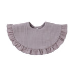 Korean Baby Feeding Drool Bib Ruffle Solid Infants Lace Saliva Towel Soft Cotton Burp Cloth For Newborn Toddler Kids Bibs
