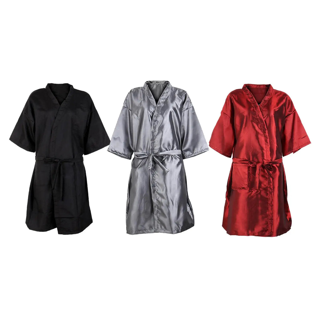 Haircut Cape Loungewear Professional Clients Barber V Neck Hair Salon Smocks