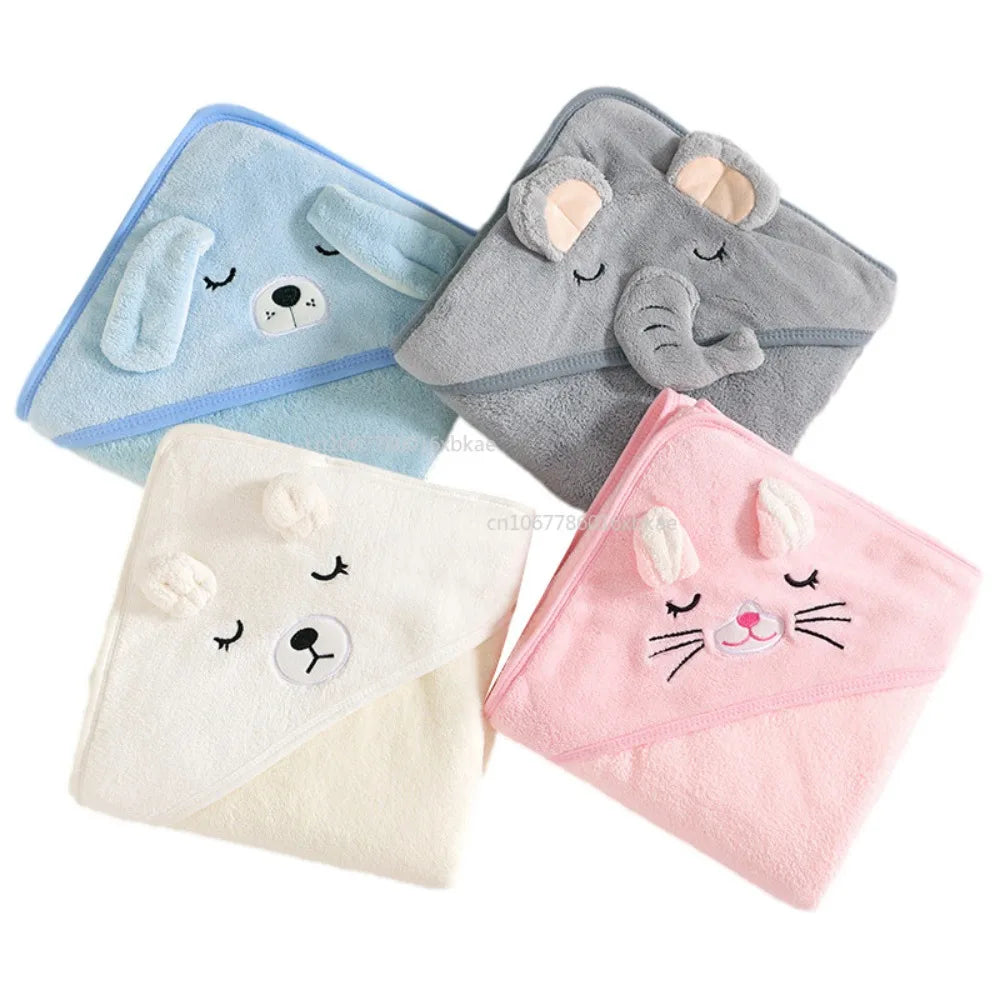 Baby Bath Towels Cartoon Animal Soft Newborn Hooded Towel Blanket Toddler Bathrobe Warm Sleeping Swaddle Wrap for Boys Girls