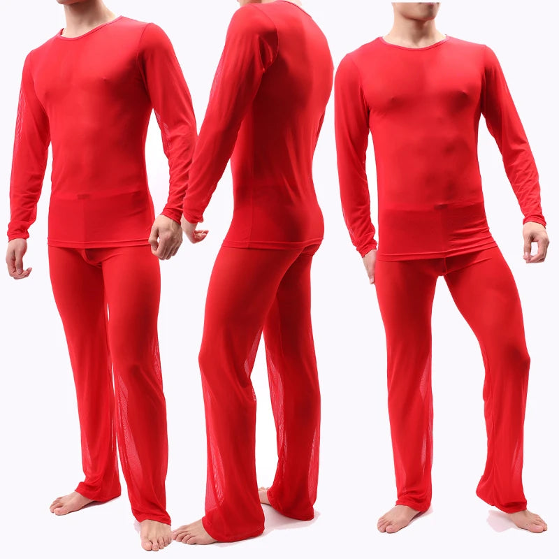 Sheer Pajamas for Men Sexy Mens Sleepwear