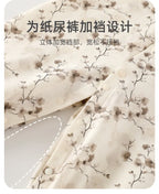 Spring and Autumn Baby Pure Cotton Velvet Jumpsuit with Plant Pattern Printed Baby Girl Clothing High Quality Baby Girl Clothing