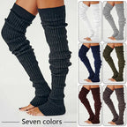 Winter Long Warm Leg Warmers Knitting Knee High Socks Girl Boot Topper Sock Skinny Stockings Lolita Knitted Crochet Long Socks
