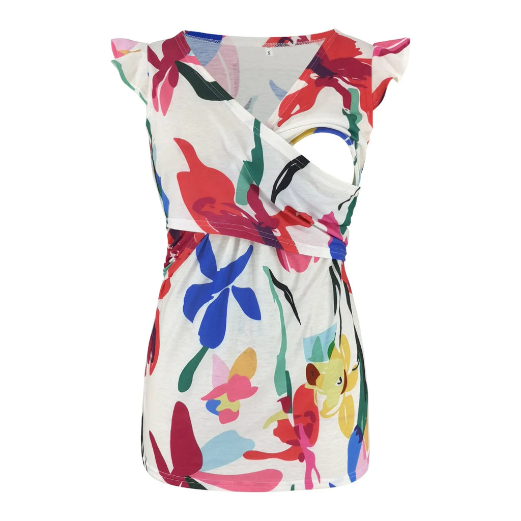 Maternity Clothes For Women Breastfeeding Clothing Short Sleeve