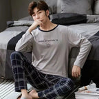 Pajamas Men Long Sleeves and Trousers