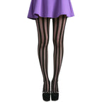 Lingerie Striped Tights Women Sexy Lace Mesh Fishnet Stockings Women Pantyhose Female Hosiery Sexy Slim Women Tights Pantyhose