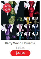Male Luxury Neck Tie For Men Business Red Striped Silk Tie Hanky Cufflinks Set Barry.Wang Fashion Neckwear Wedding Party Casual
