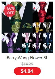 Male Luxury Neck Tie For Men Business Red Striped Silk Tie Hanky Cufflinks Set Barry.Wang Fashion Neckwear Wedding Party Casual