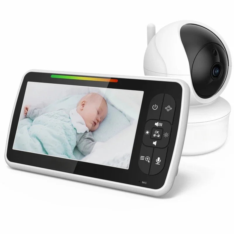 5 Inch Large Screen 360 Degree Bobbing Head 5 Inch Baby Monitor