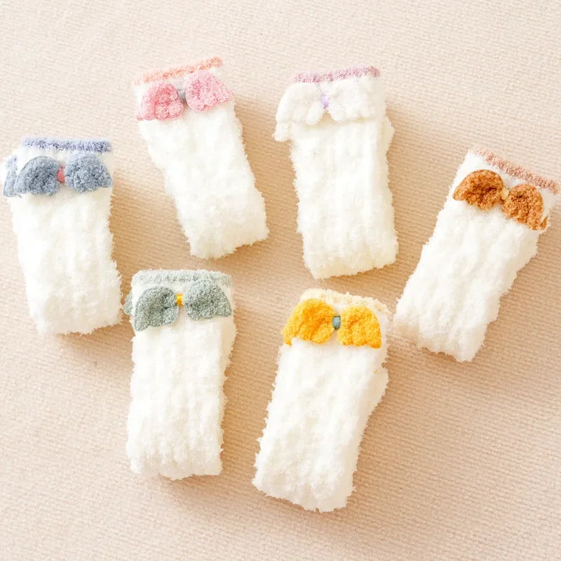 Kids Leg Warmers Baby Stockings Winter Fleece Floor Socks Coral Velvet Socks Leg Warmers Baby Knee Socks Baby Accessories