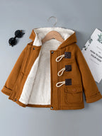 Baby Boy's Girls Kids Jacket Hooded Fleece Autumn Winter Outerwear Coat