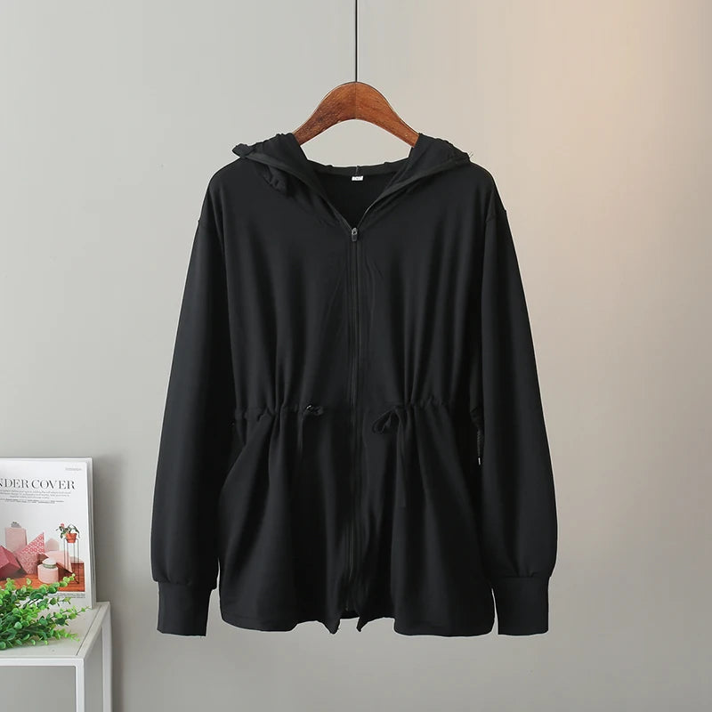 UV Protection Thin Breathable Sun-Proof  Cycling Coat Ice Silk Sunscreen Hoodies Long Sleeve Summer Ice Silk Sunscreen Clothing