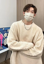 Man Clothes Red Coat Jacket Knitted Sweaters