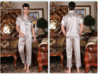 New Male Pajamas Set Homewear Print Short Sleeve
