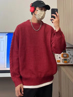Man Clothes Red Coat Jacket Knitted Sweaters