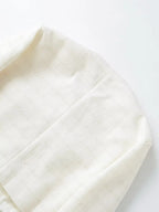 Women's Jacket Autumn New Style White Long Sleeve Button Decorative Short Jacket Aristocratic Style Personalized Fashion