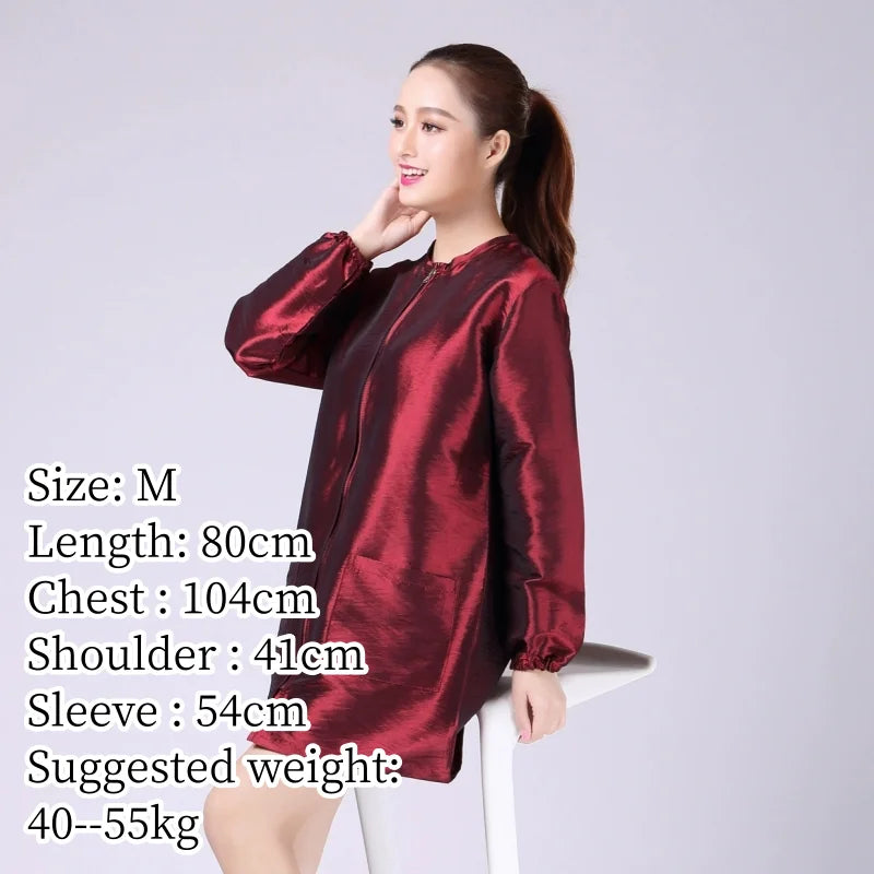 Hair Salon Work Clothes Pet Grooming Uniforms Long Sleeve Beauty Salon Smock Barber Shop Hairdresser Robe Anti Hair Gown Y1206