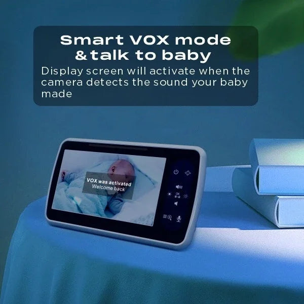 5 Inch Large Screen 360 Degree Bobbing Head 5 Inch Baby Monitor