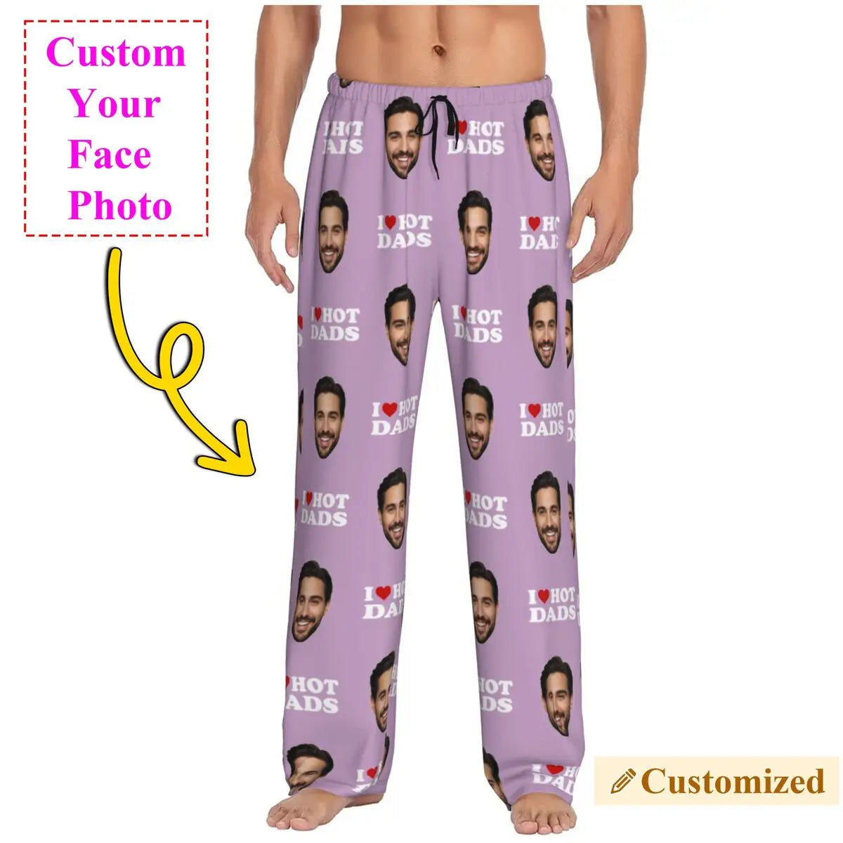 I Love Hot Moms Custom Pajama Pants