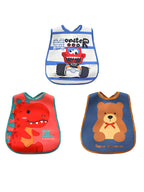 3Pcs Baby Cartoon Bibs