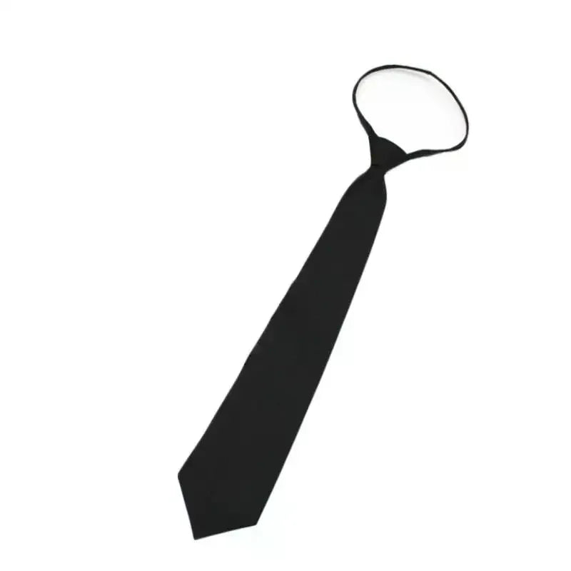 Black Unisex Ties Retro Narrow Neck Tie Slim Women Men Tie Korean Style Simple Trendy Tie
