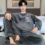 Men's Winter Pajamas Men's Sports Suit Homewear Pajamas Youth Clothes Y2K Casual Wear Full Man Tracksuit Workout Set Bathrobe