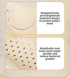 Baby Temperature-Sensing Bath Rack, Reclining/Lying Design, Universal For Bathtubs, Non-Slip Pad, Suitable For Newborns.