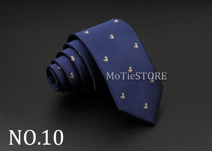 New Design Animal Tie For Men Polyester Woven Necktie Ladybug Dog Dinosaur Shark Jacquard Fashion Party Wedding Gravata Ties