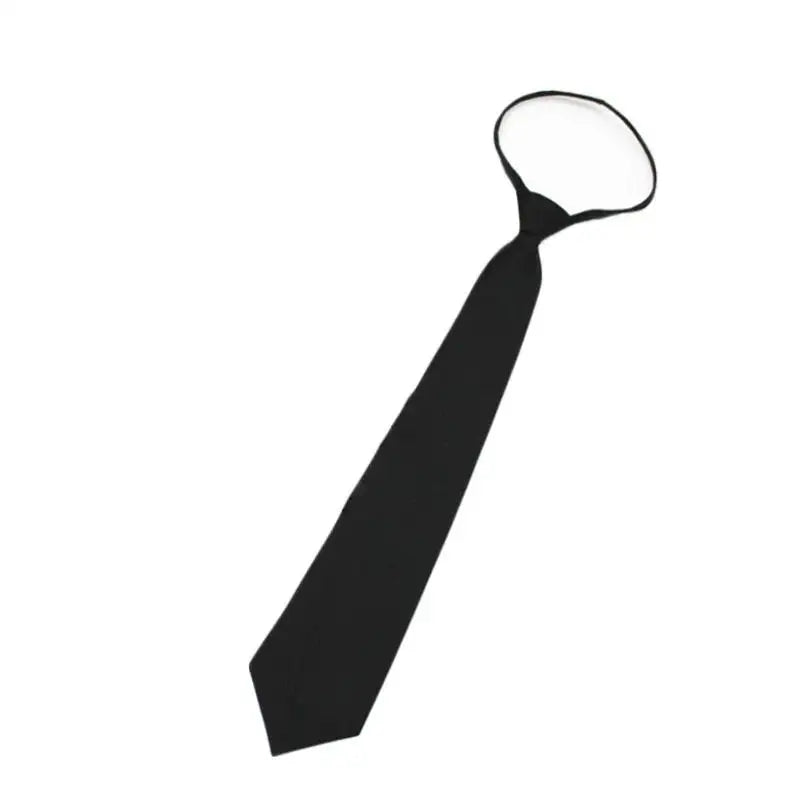 Black Unisex Ties Retro Narrow Neck Tie Slim Women Men Tie Korean Style Simple Trendy Tie