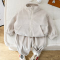 Children Baby Clothing Sets Winter Fleece Casual 2 PCS Child Sets Sport Suit for Girls Boys Cotton Clothes Coat+Pants 1-6 Yrs
