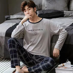 Pajamas Men Long Sleeves and Trousers