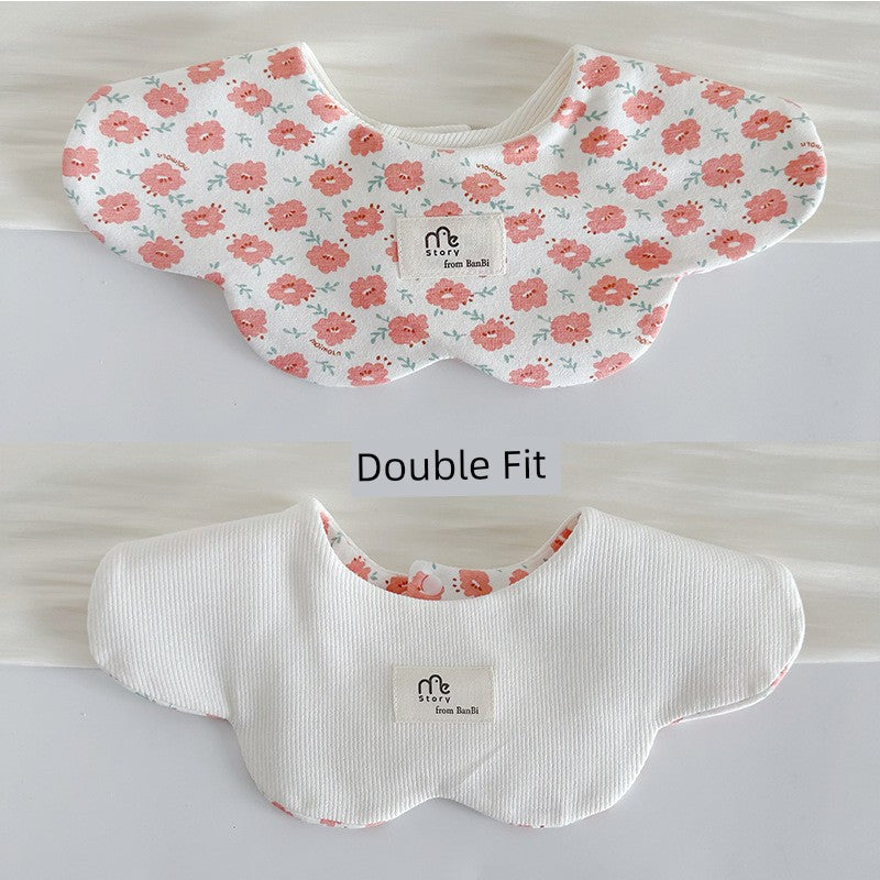 [2] Baby double-sided saliva towel ins K-style New arrival baby cotton bib Easiest for match double-sided saliva pocket bib